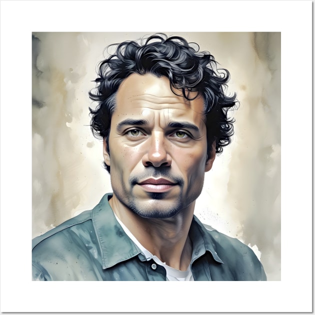 Portrait of Mark Ruffalo Wall Art by bogfl